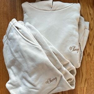 Cherry LA Cream Track Pants & Joggers